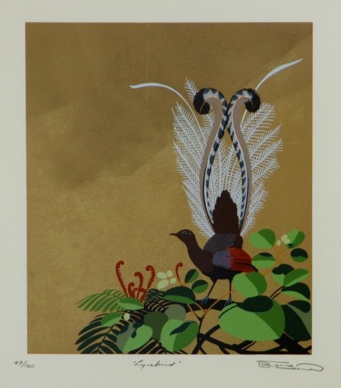 TWIGDEN, Blake (b.1945) 'Lyrebird' S/Print & Gilt