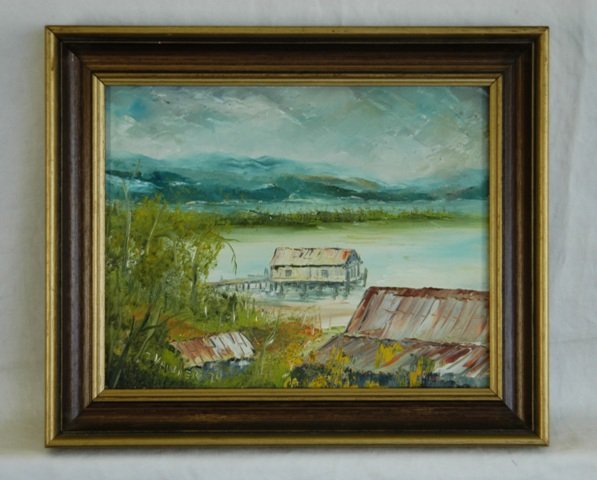 VANDER, John (b.1947) Jetty and House on Sea, 197 - 2