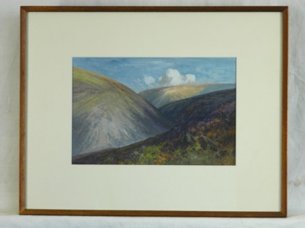WIBURGH 'An Exnor Valley, Careford.' Oil on Card  - 2