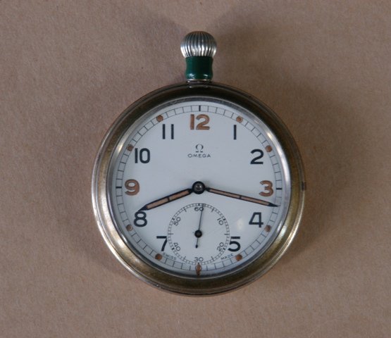 WWII Army Issue Omega Pocket Watch. 15 jewel mo