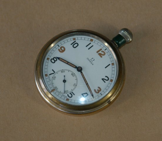 WWII Army Issue Omega Pocket Watch. 15 jewel mo - 2