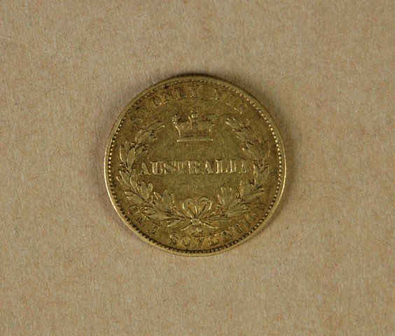 1855 Gold Sovereign. Sydney Mint. Condition F - V