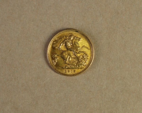 1912 Gold Half Sovereign. Sydney Mint, EF. Plus - 5