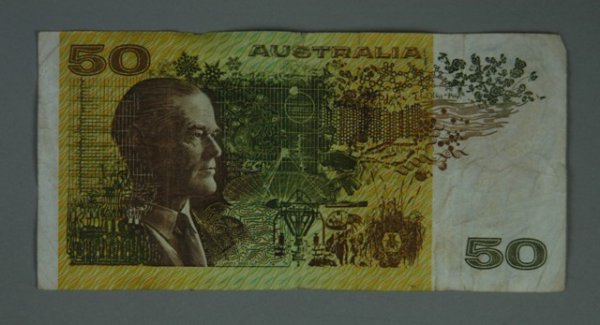 Australian $50 Note Phillips/Wheeler YAA378451 (f - 2