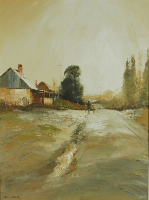 PARKER, Colin (b.1941) 'Frosty Morn at Trunky Creek: PARKER, Colin (b.1941) 'Frosty Morn at Trunky Creek N.S.W.' Oil on Board 59.5x44.5cm