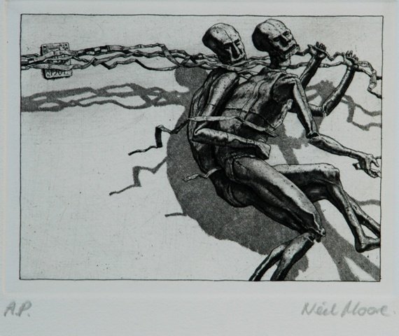 MOORE, Neil (b.1950) (2) 'After Image,' 1983; & Ske - 3