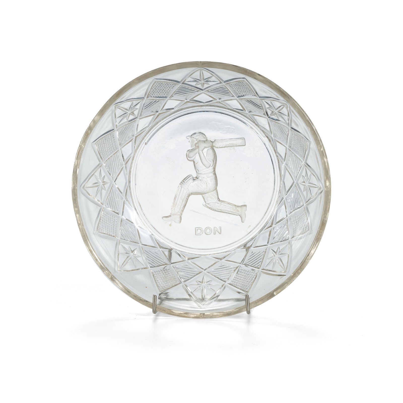 Crown Crystal 'Don' Bradman Bowl, c.1930s. (Dia.22cm): Crown Crystal 'Don' Bradman Bowl, c.1930s.(Dia.22cm)