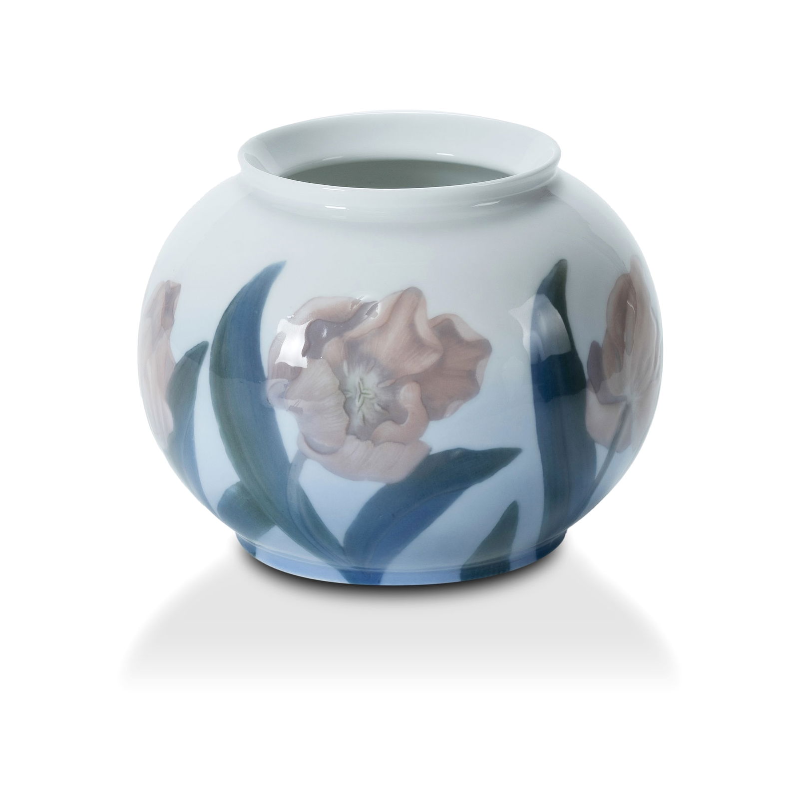 Early Royal Copenhagen Art Nouveau Porcelain Vase. With irises carved in relief c.1894-1900. (1 of 1)