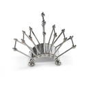 Christopher Dresser, Hukin & Heath Silver Plate Folding Letter/Toast Rack. Model no. 2555, PODR