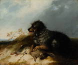 LANDSEER Edwin Henry (British 1802-1873), Wild-Haired Terrier with a Rabbit, c.1840., Oil on Canvas,