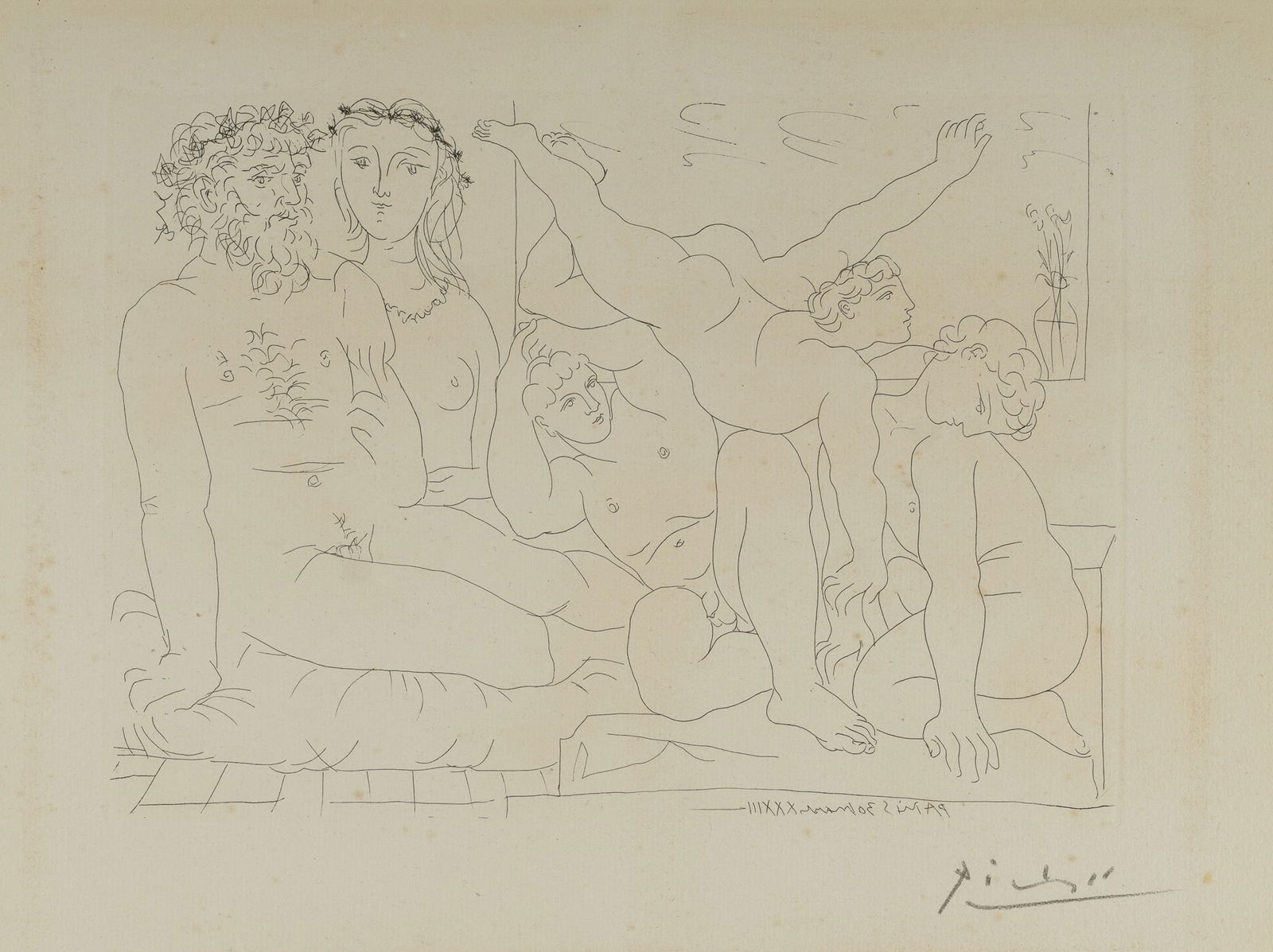 PICASSO Pablo (Spanish 1881-1973), 'Famille de Saltimbanques, La Suite Vollard (Family of Acrobats, (1 of 9)