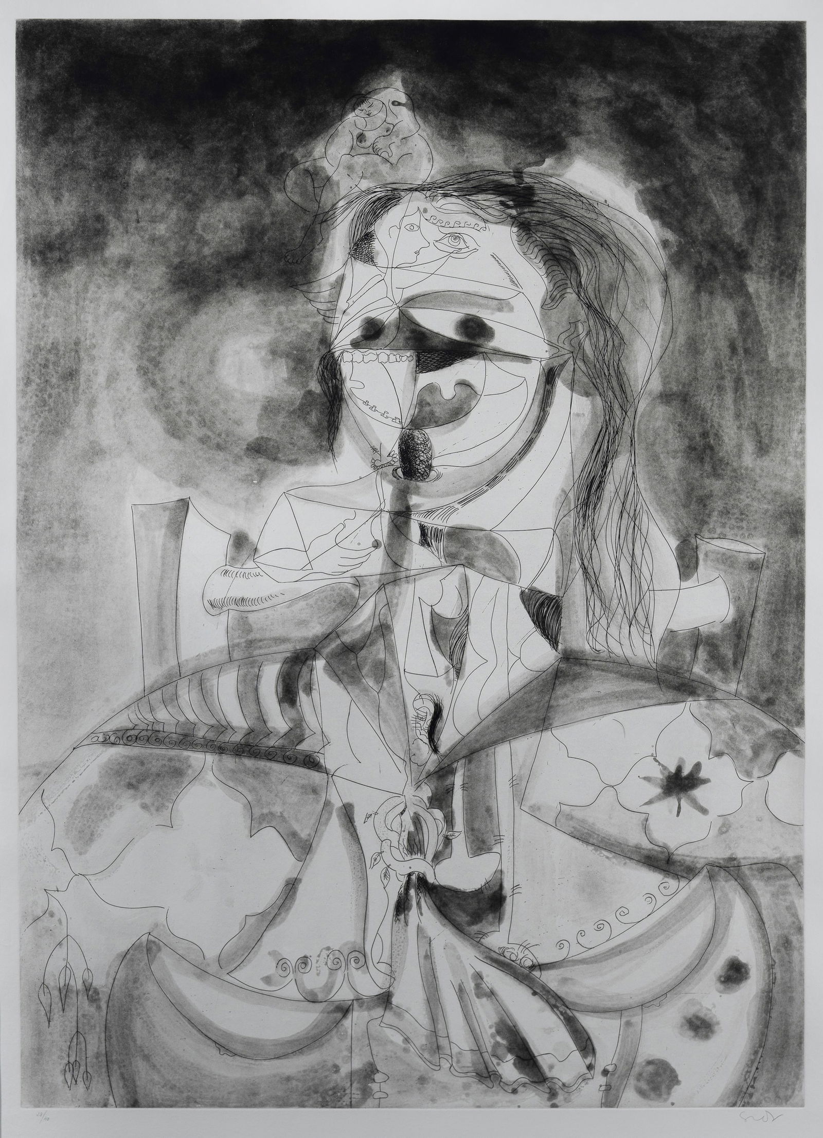 CONDO George (USA b.1957), 'More Sketches of Spain - For Miles Davis #7,' 1991., Etching & Aquatint (1 of 2)