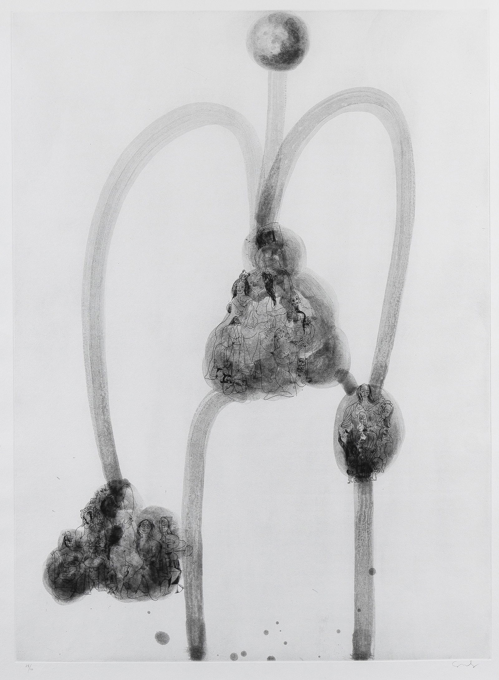 CONDO George (USA b.1957), 'More Sketches of Spain - For Miles Davis #9,' 1991., Etching & Aquatint (1 of 2)