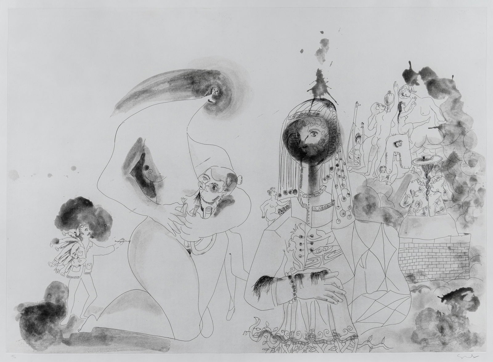 CONDO George (USA b.1957), 'More Sketches of Spain - For Miles Davis #12,' 1991., Etching & Aquatint (1 of 2)