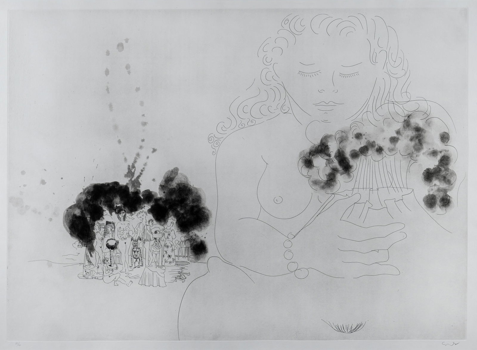 CONDO George (USA b.1957), 'More Sketches of Spain - For Miles Davis #11,' 1991., Etching & Aquatint (1 of 2)