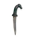 Impressive 17th/18th C Jade Hilted Mughal Khanjar