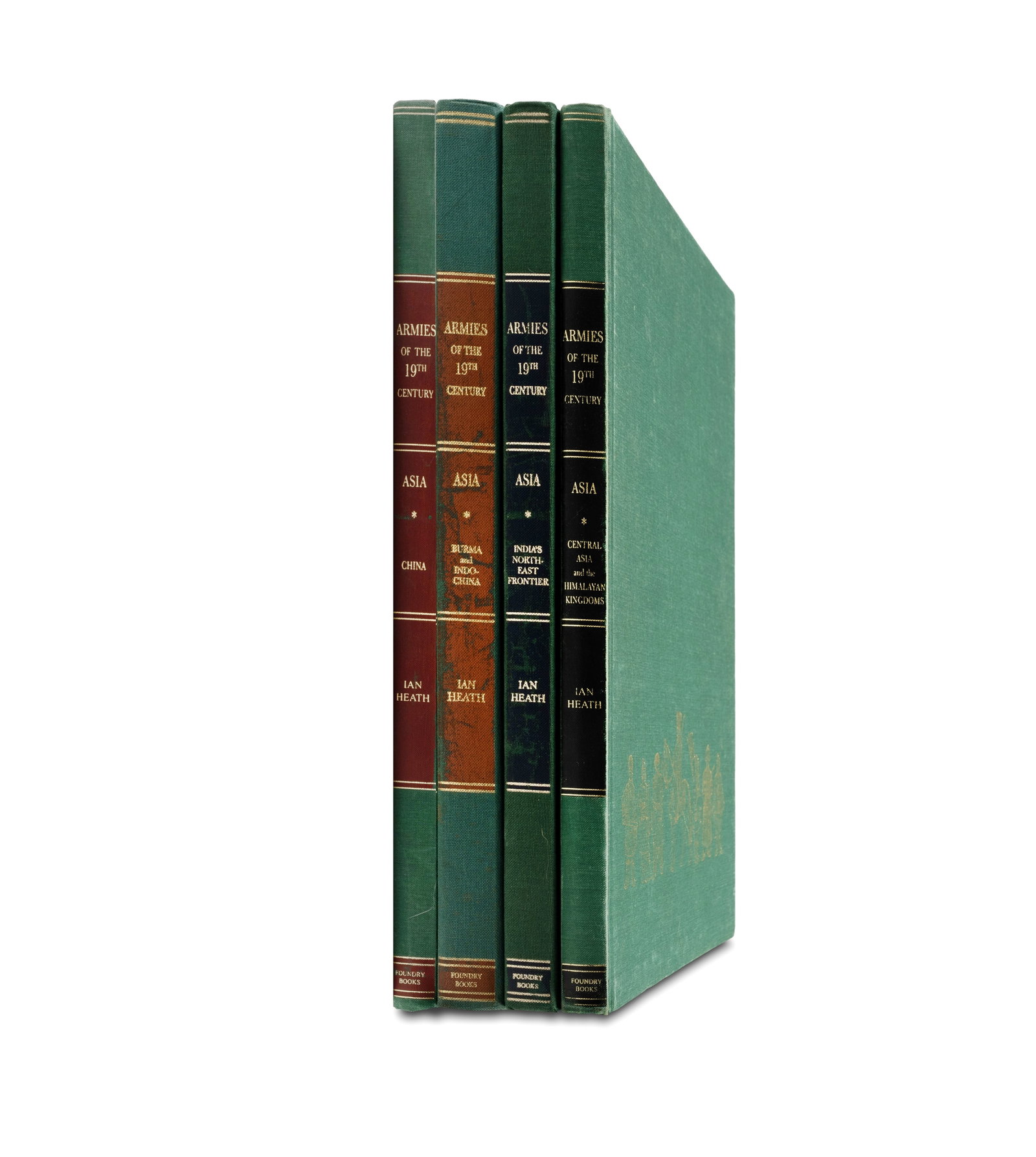 VOLUMES 1, 2, 3 & 4 of Heath, Ian 'Armies of the Nineteenth Century': VOLUMES 1, 2, 3 & 4 of Heath, Ian 'Armies of the Nineteenth Century' Foundry Books Publications UK 1998, cloth hardcovers. 30x21cm (4) PROVENANCE: From the collection of the late George Fennell