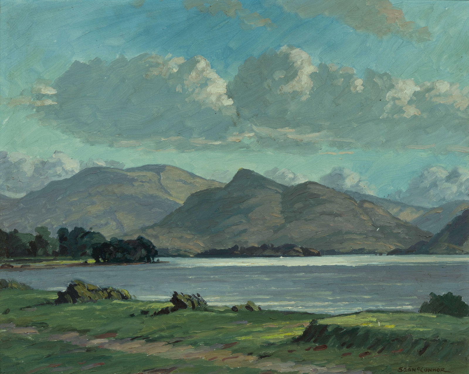 O'CONNOR Sean (Irish 1909-1992), 'The Lower Lake from the Golf Links, Killarney [Ireland]' 1968., (1 of 2)