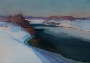 KRUSLIN Mihovil (Bosnia/Herzegovina 1882-1962), The Sava, Oil on Canvas on Board, 63x89.5cm