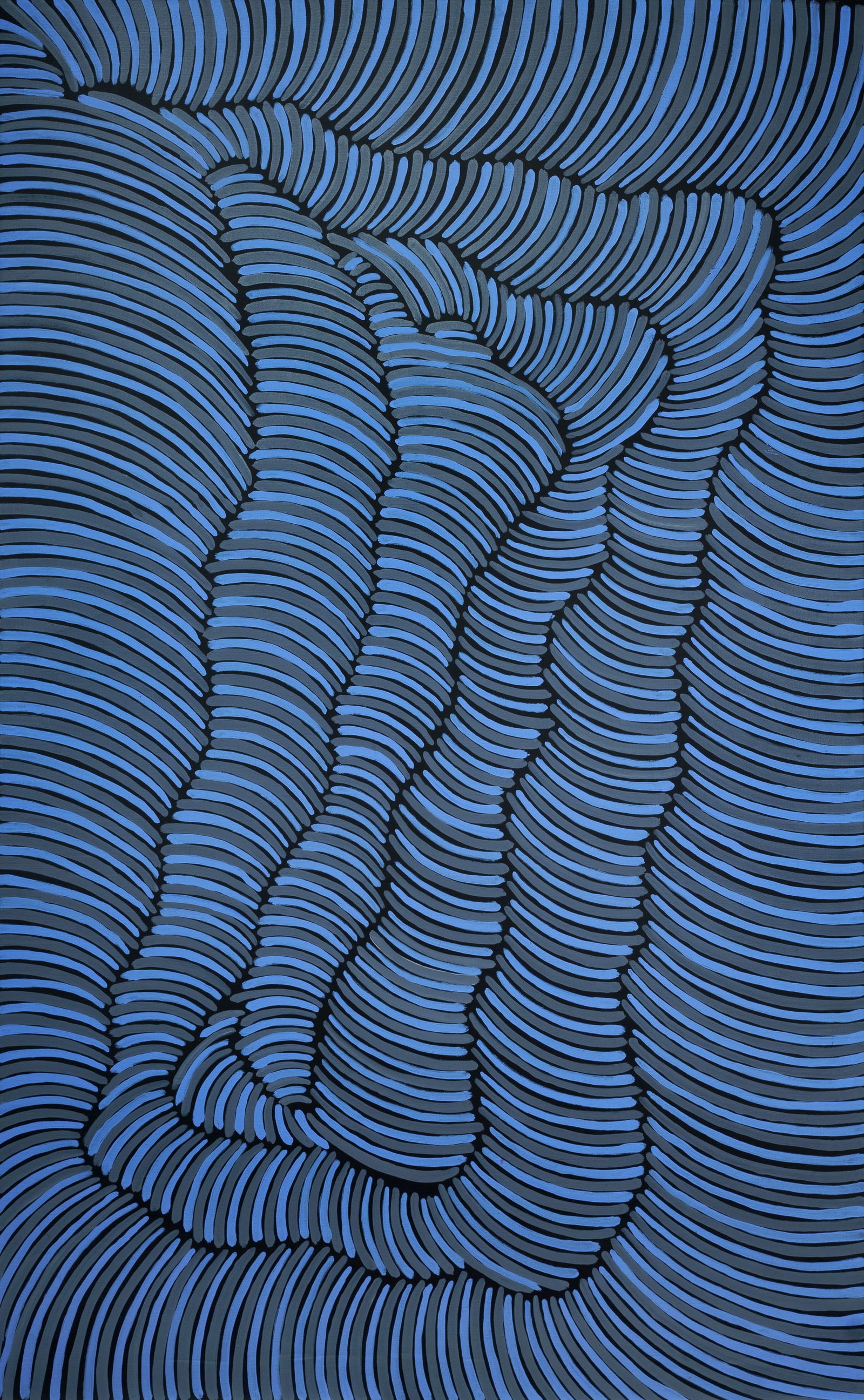 PETYARRE Violet (Aboriginal born c.1945), 'Awelye,' 2002., Acrylic on Linen, 198x123cm: PETYARRE, Violet (Aboriginal born c.1945) 'Awelye,' 2002. Acrylic on Linen 198x123cm PROVENANCE: Urapuntja Artists, Utopia, NT; Simon Turner International, NSW, cat #STI5002 (includes copy of certific