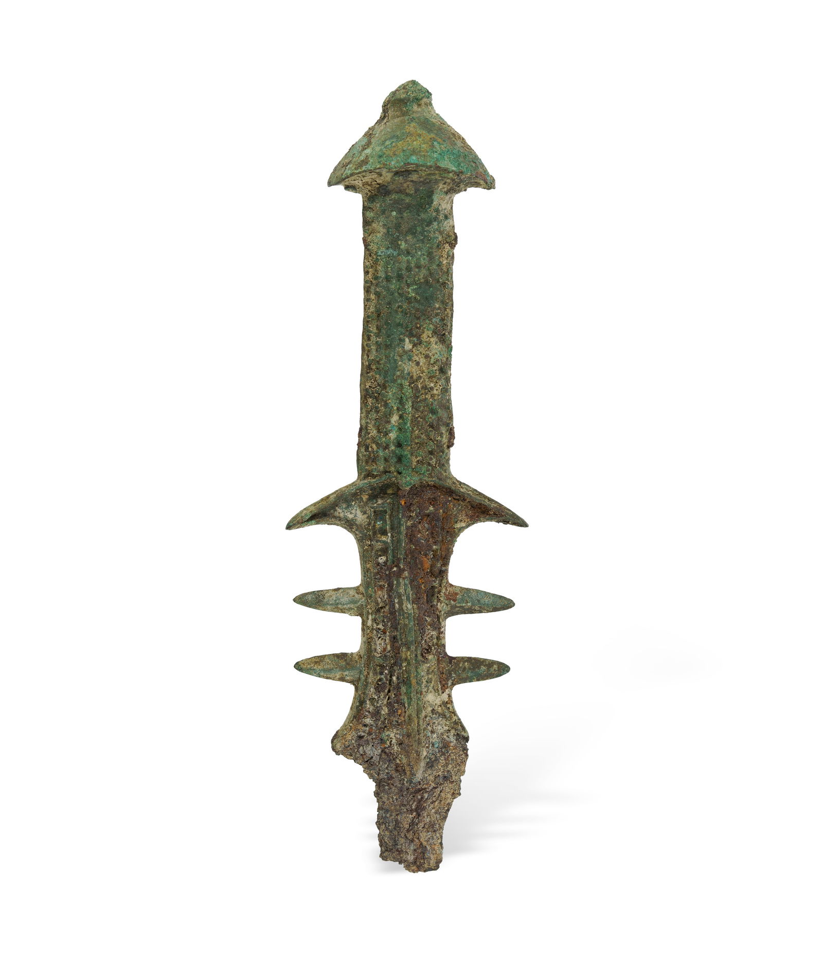 Western Han Dynasty Archaic Chinese Bronze Sword Hilt (1 of 2)