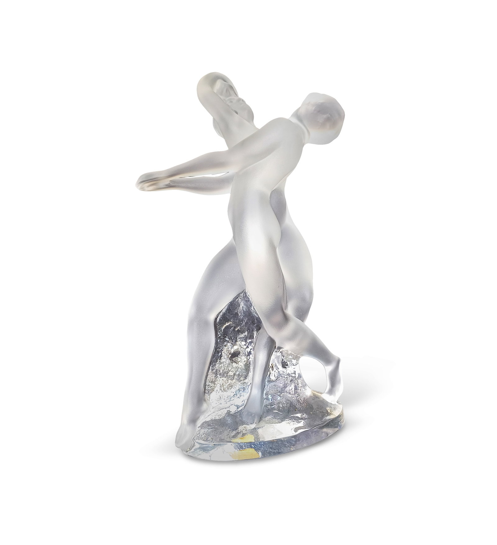 Lalique 'Des Danseuses' Frosted Crystal Figure: Lalique 'Des Danseuses' Frosted Crystal Figure (H25.5cm)