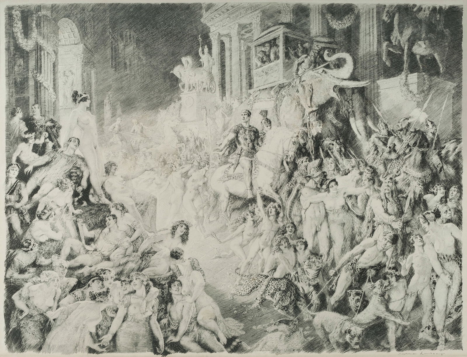 LINDSAY Norman (1879-1969), 'In Vain the Christian,' c.1927., Collotype, 54x70cm (image) (1 of 3)