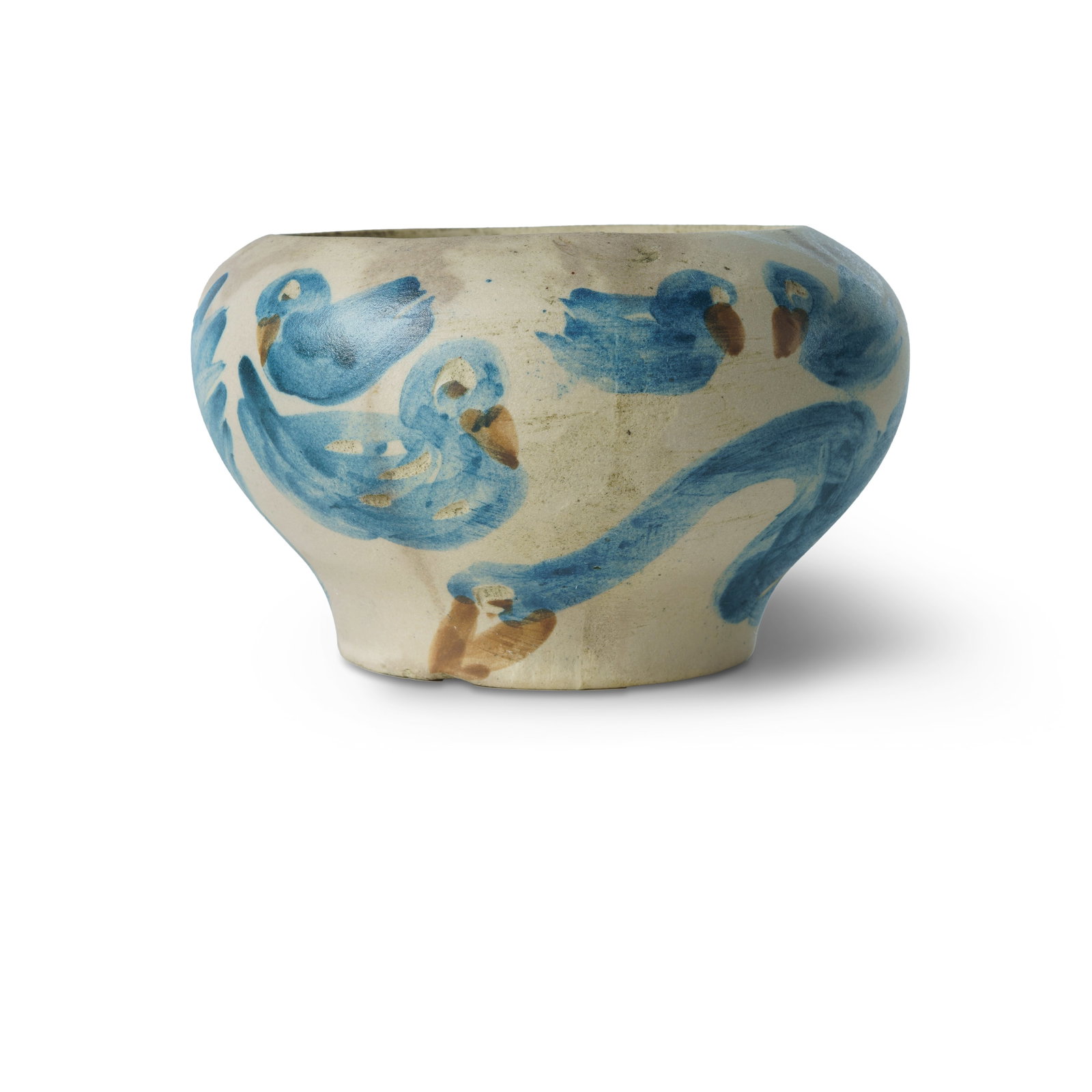 Attrib. John PERCEVAL & Arthur Merric BOYD Vase with Painted and Sgraffito Decoration of Swans: Attrib. John PERCEVAL & Arthur Merric BOYD Vase with Painted and Sgraffito Decoration of Swans (H9cm)