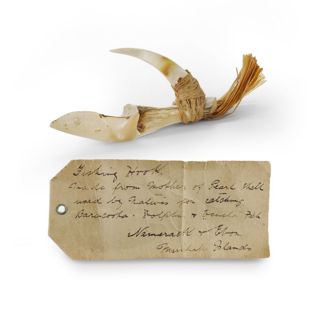 19th C Marshall Islands MoP Fish Hook (1 of 2)