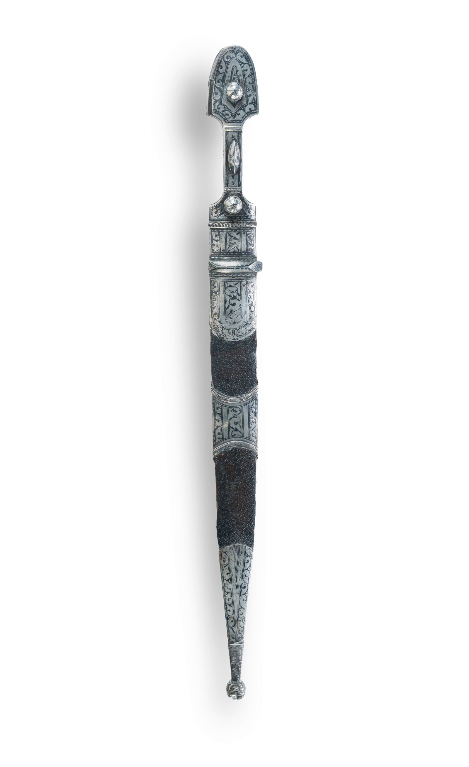 19th C Russian Kindjal with Silver Niello Mounts (1 of 6)