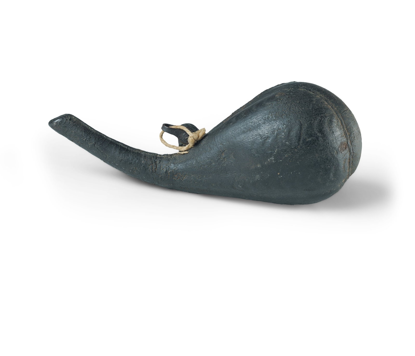 18/19th C Afgan Leather Powder Flask (1 of 2)