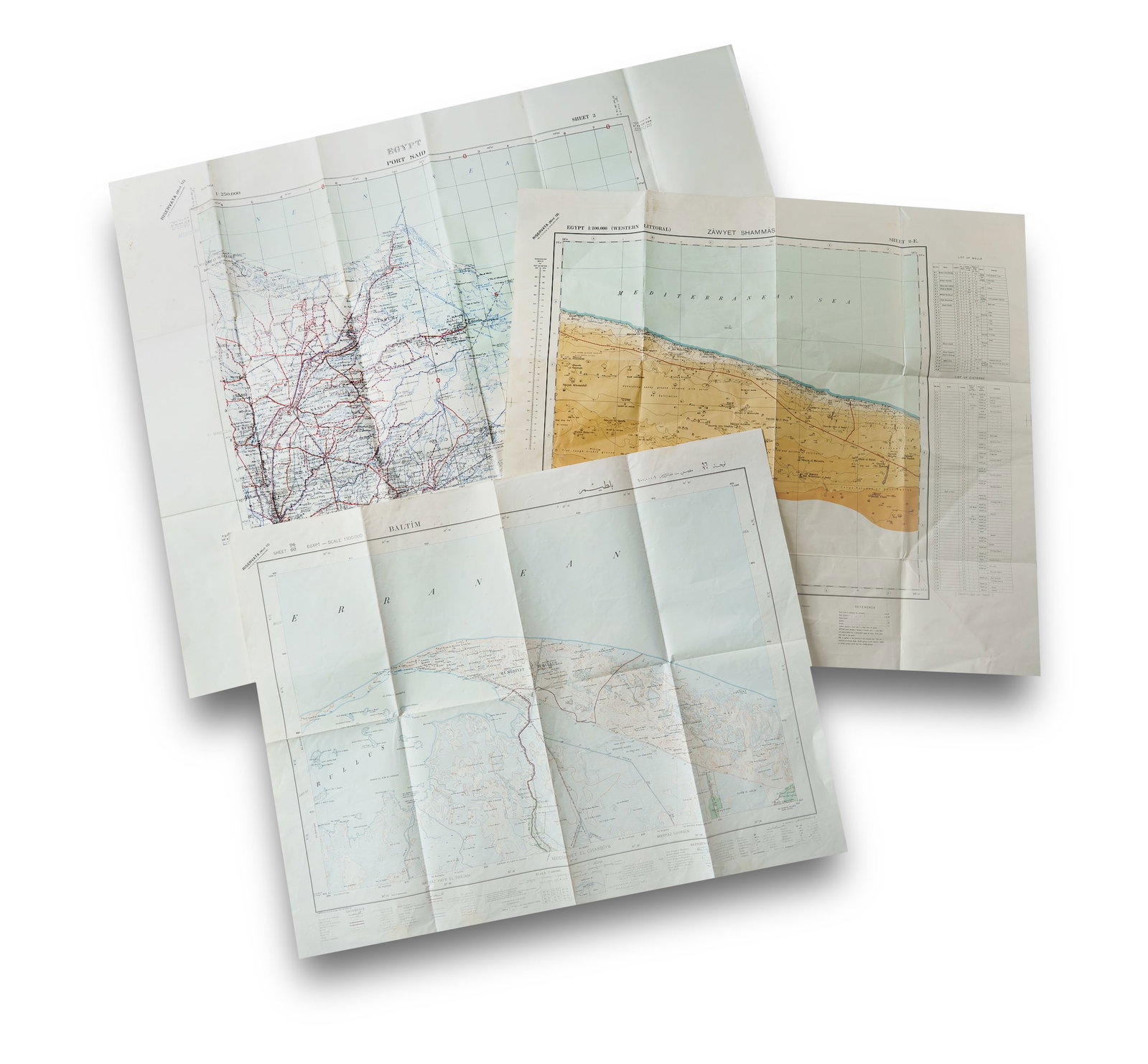 Group of 15 WWII Military Maps of Egypt (1 of 4)