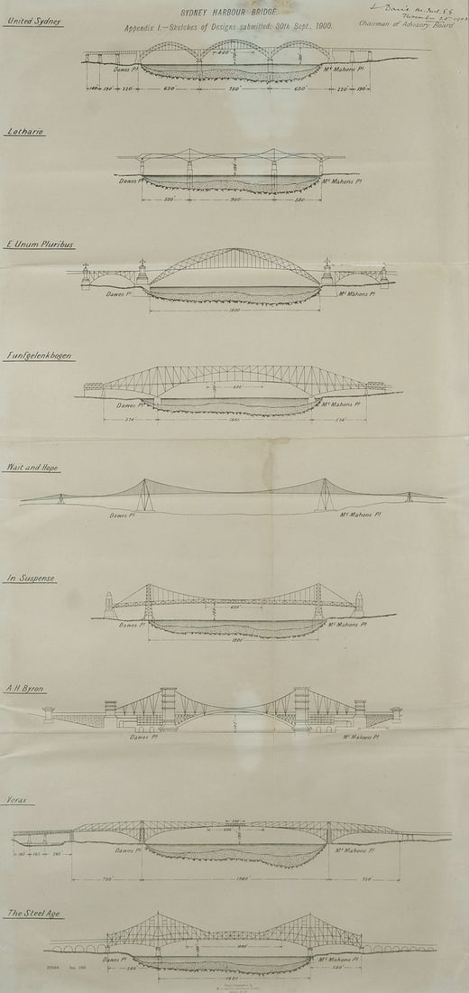 1900 Sydney Harbour Bridge Design Competition (1 of 2)