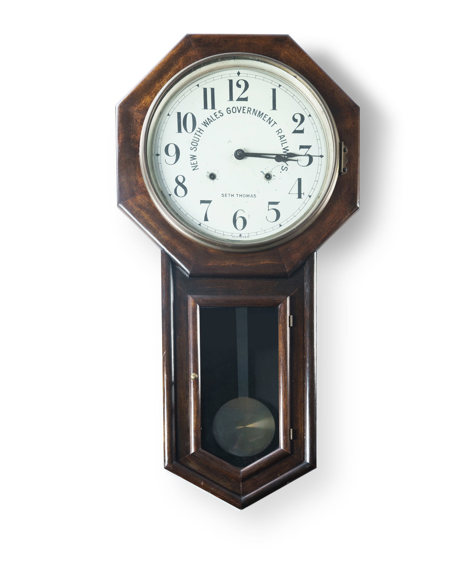 Seth Thomas NSW Govt Railway Station Master's Clock (1 of 2)