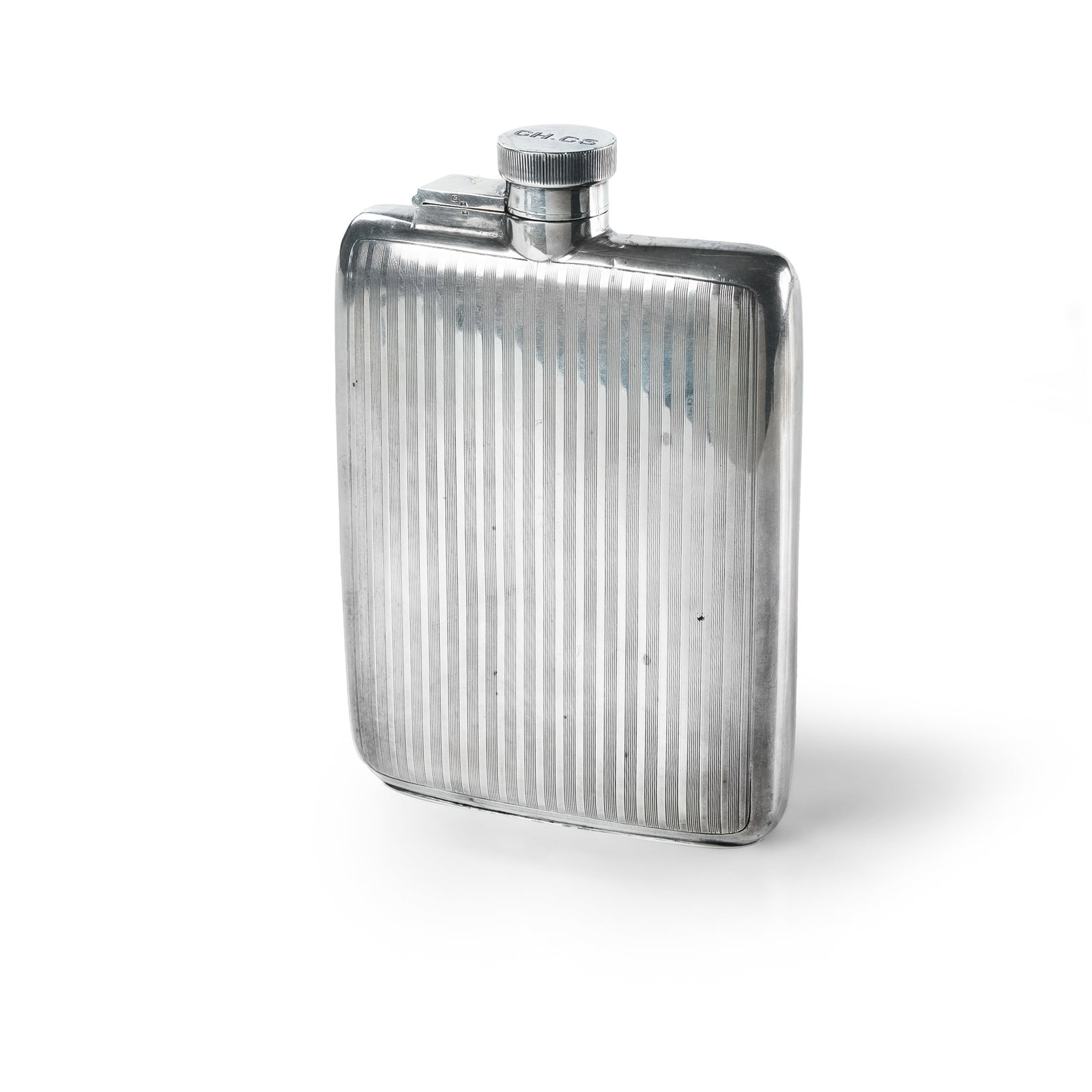 Geo VI Sterling Silver Hip Flask (1 of 5)