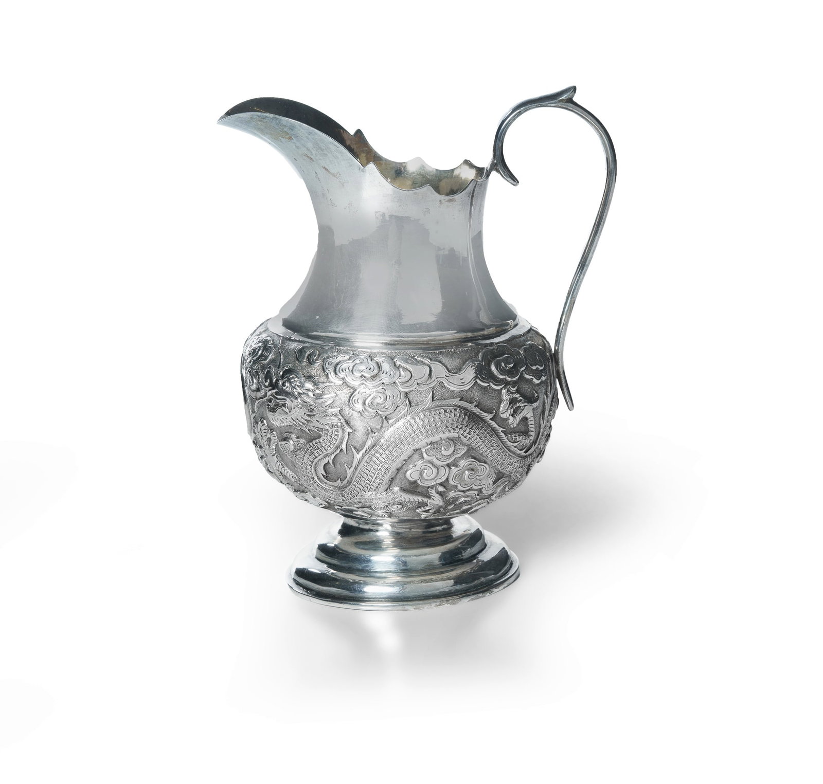 19th C Chinese Export Silver Creamer (1 of 3)