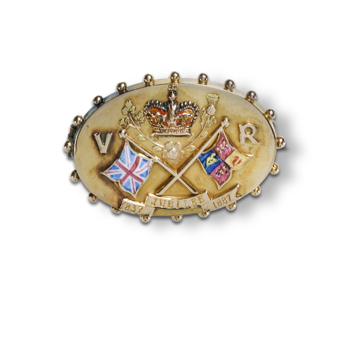 15ct Victorian 1837-1887 Jubilee Brooch (1 of 2)
