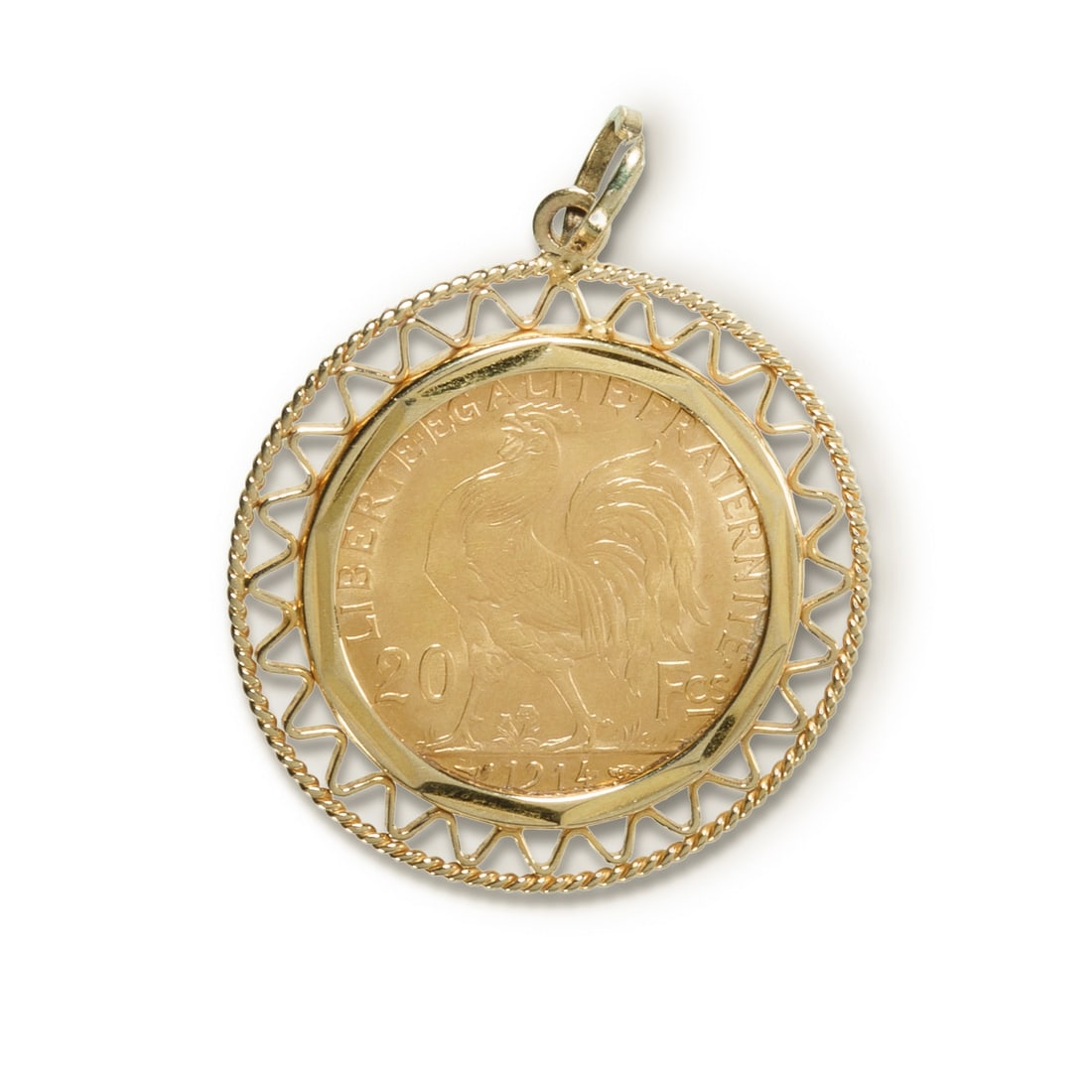 20 Franc Coin Set in a 9ct Gold Frame (1 of 2)