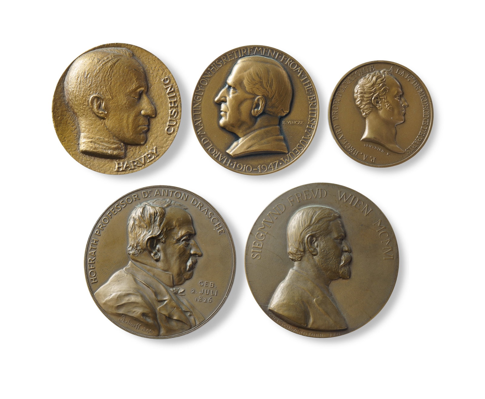 5 Bronze Portrait Medallions (1 of 4)
