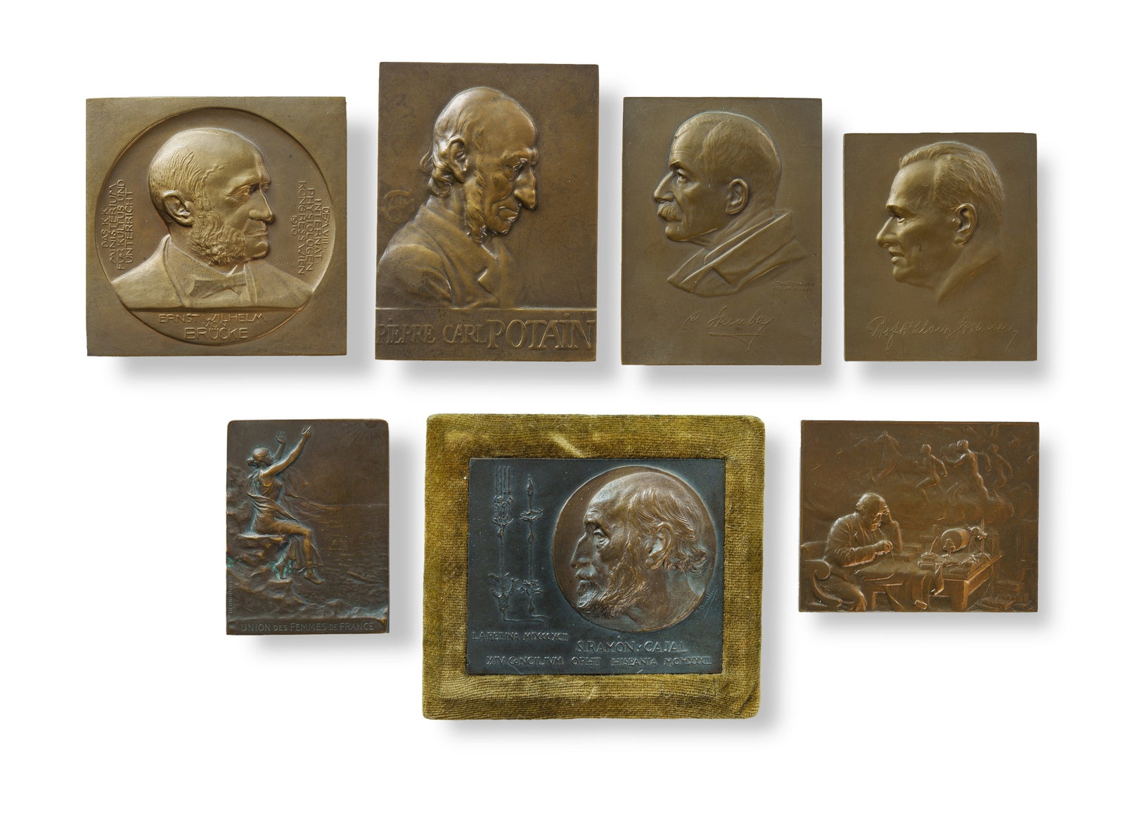 7 Bronze Commemorative Medals (1 of 2)