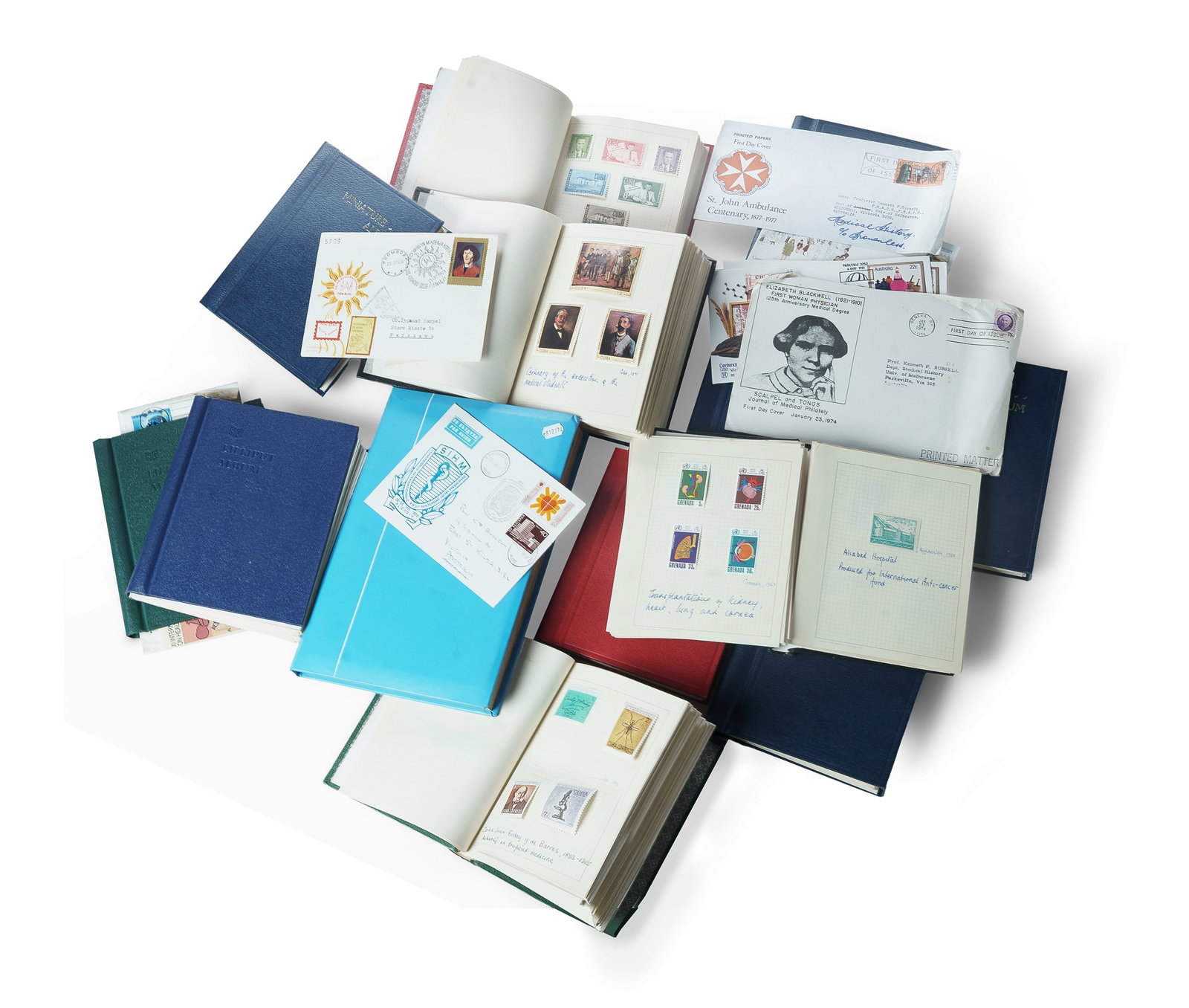 Collection of Medical - Themed Stamps Contained in 13 Lilliput Albums (1 of 2)