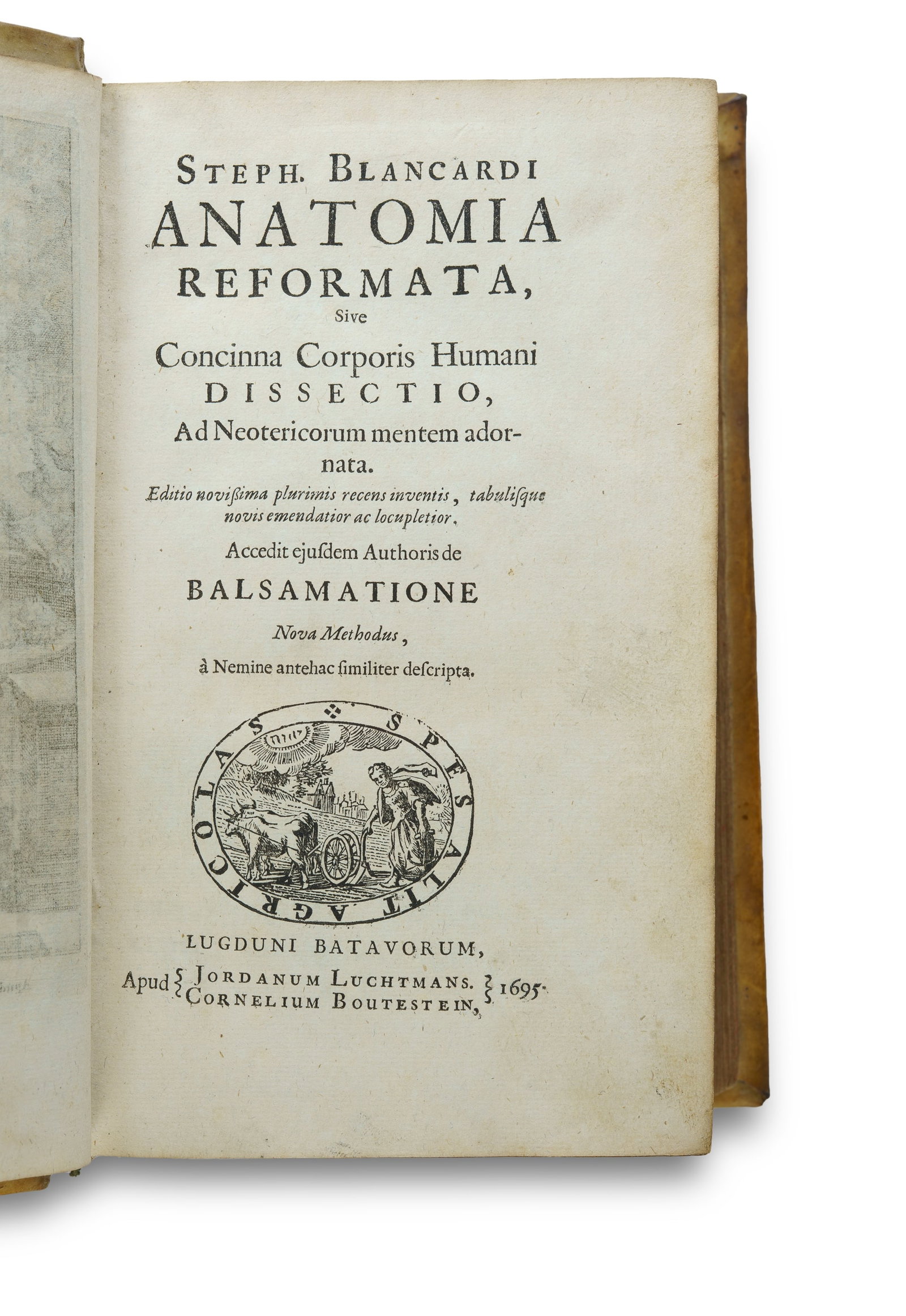 1695 Latin Edition of Dutch Physician and Entomologist Stephen Blankaart's 'Anatomia reformata': 1695 Latin Edition of Dutch Physician and Entomologist Stephen Blankaart's 'Anatomia reformata' BLANKAART, Stephen (1650-1702) 'Anatomia Reformata, Sive Concinna Corporis Humani Dessectio ad Neoterico