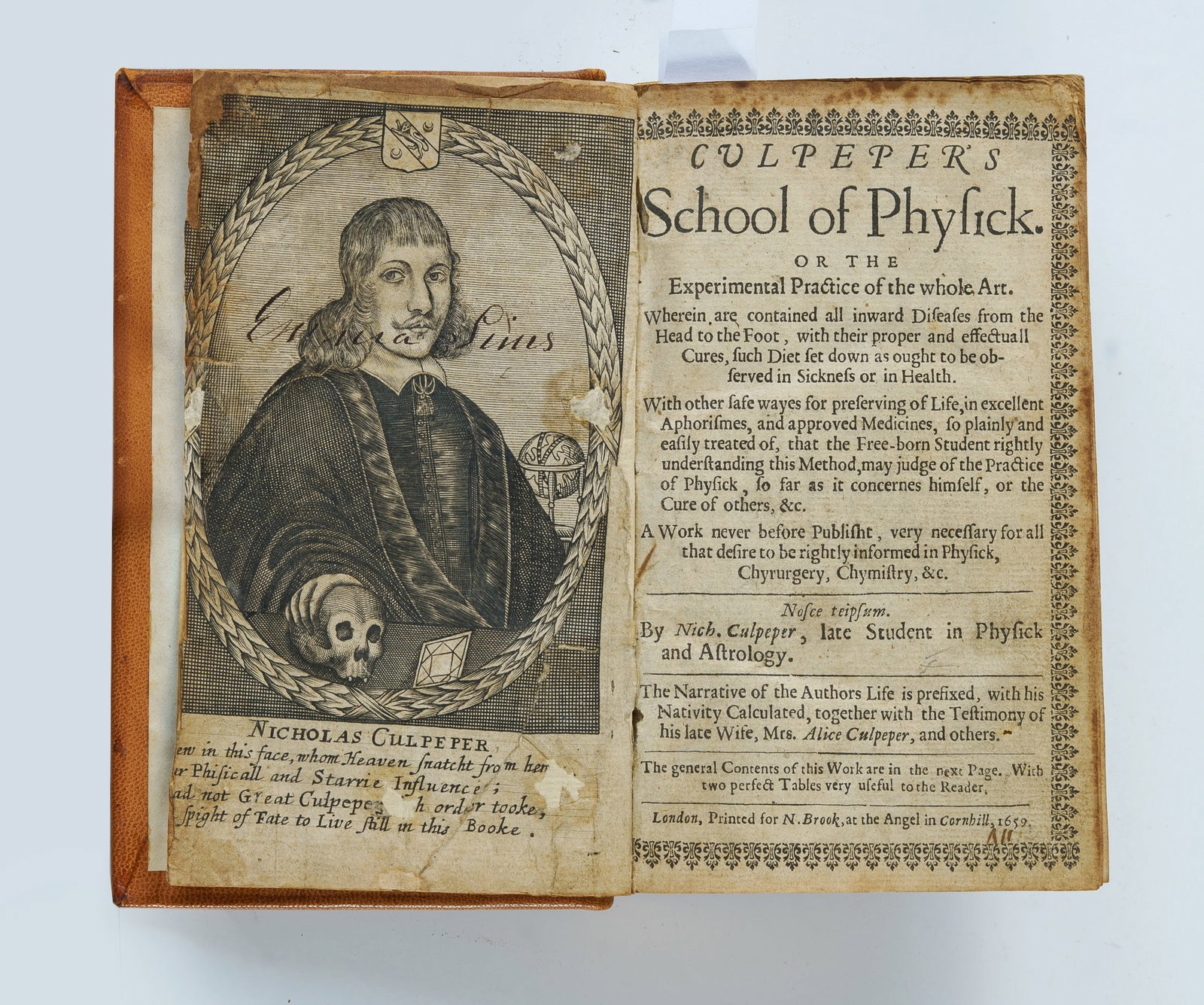 1659 First Edition of Nicholas Culpeper's 'School of Physick' (1 of 8)