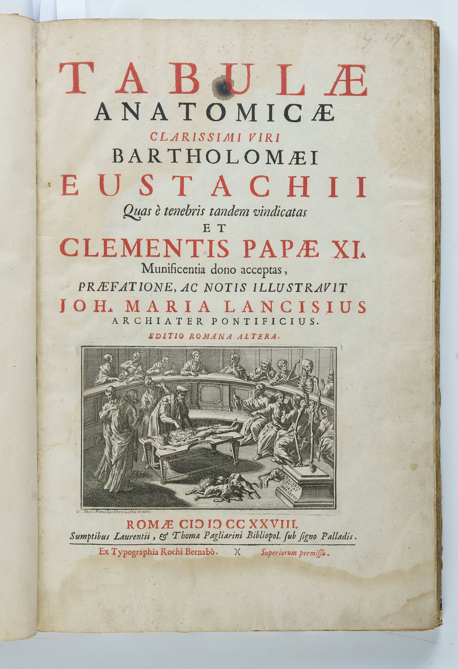Bartholomaei Eustachii's Rediscovered 16th C Anatomical Tables: Bartholomaei Eustachii's Rediscovered 16th C Anatomical Tables Bartholomaei EUSTACHII's (d.1574) 'Tabulae Anatomicae' (Anatomical Tables), later discovered and published in Rome in 1728. EUSTACHII, Ba