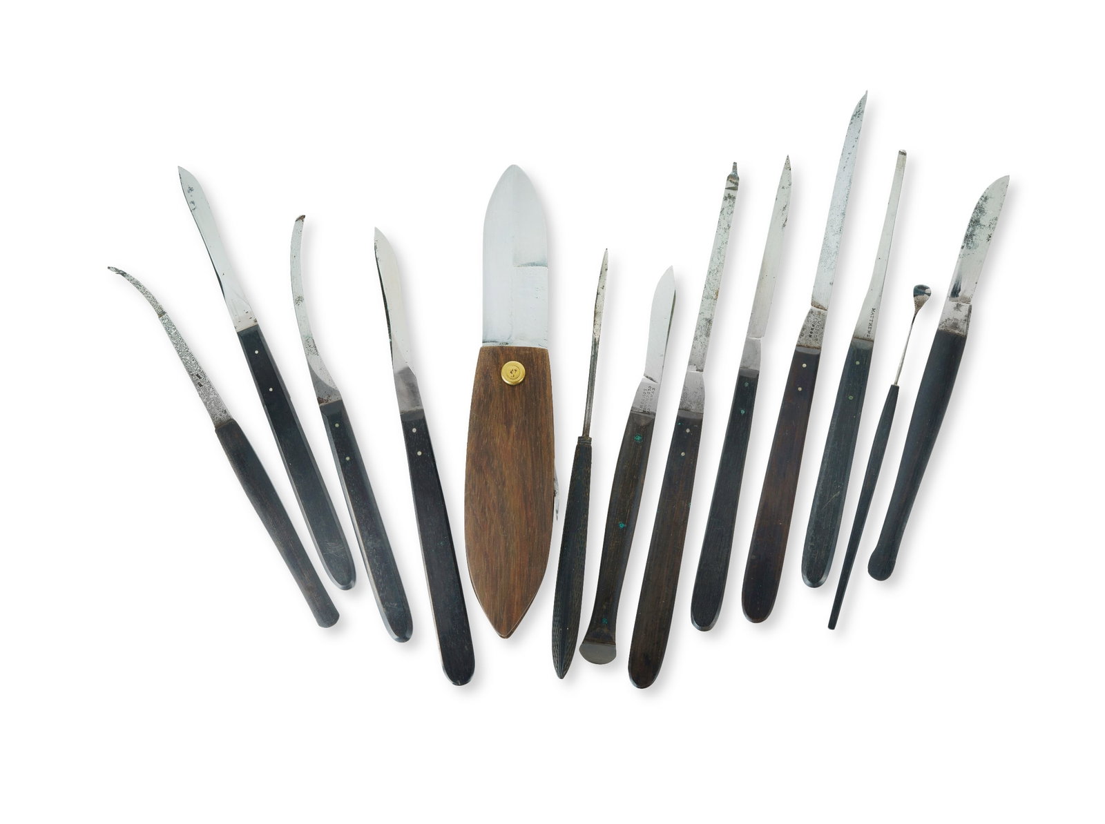 Group of 19th C General Operating Scalpels, Knives and Lancets (1 of 1)