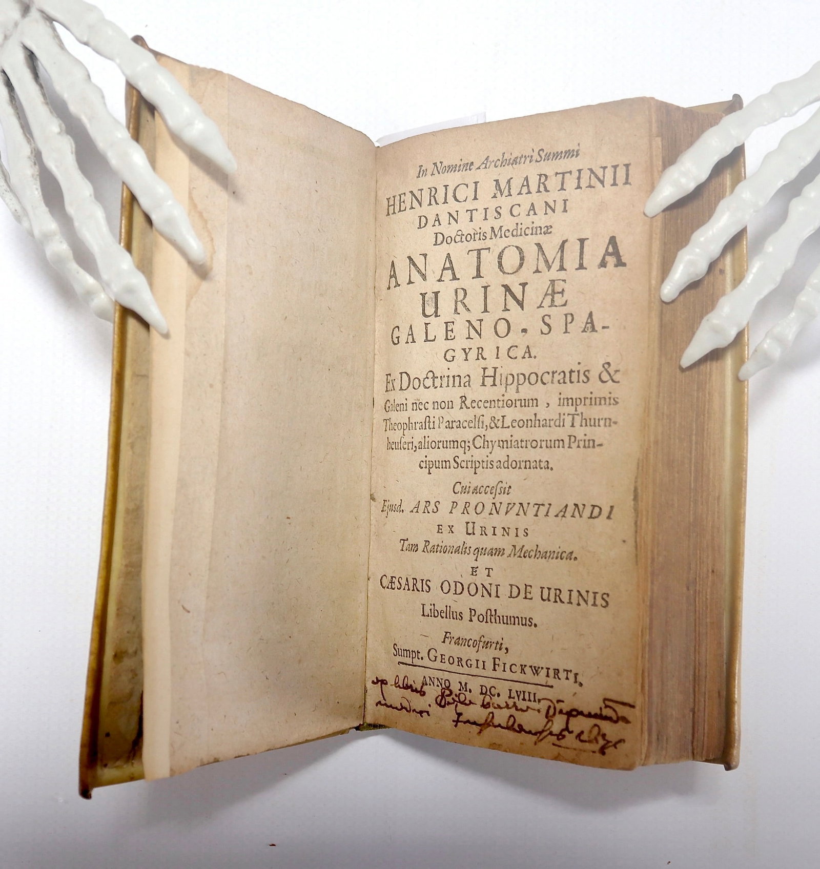 17th C Urology - MARTINI, Henricus. Anatomia Urinae. Geleno-Spagyrica. (1 of 5)