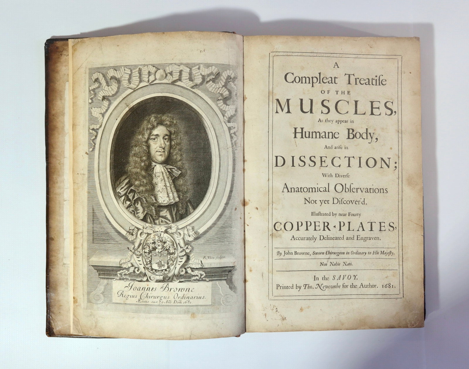 BROWNE, John. A Compleat Treatise of the Muscles, as they Appear in the Humane Body, and arise in (1 of 9)