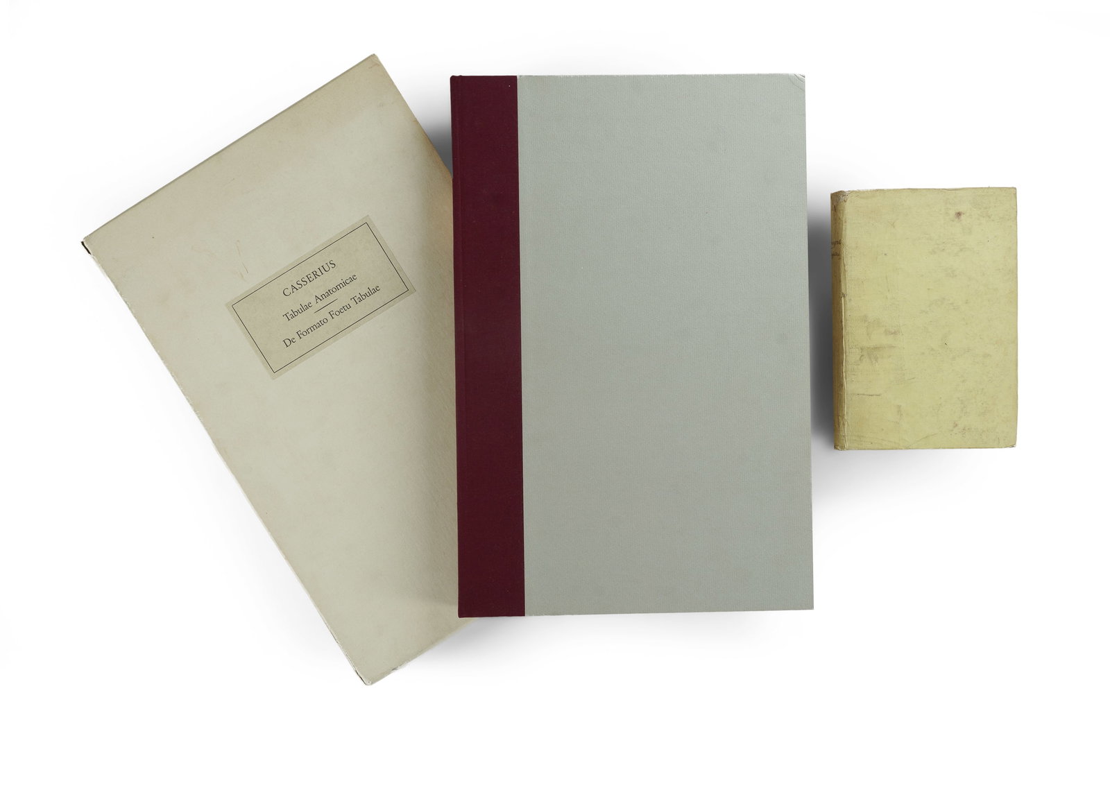 2 Anatomical Volumes by Giulio Casserio (Facsimile of 1627 Venice Edition) & Paolo Mascagni (2: 2 Anatomical Volumes by Giulio Casserio (Facsimile of 1627 Venice Edition) & Paolo Mascagni (2 volumes bound together 1820) 1) CASSERIO, Giulio (1561-1616) 'Tabulae Anatomicae and De Formato Foetu Tab