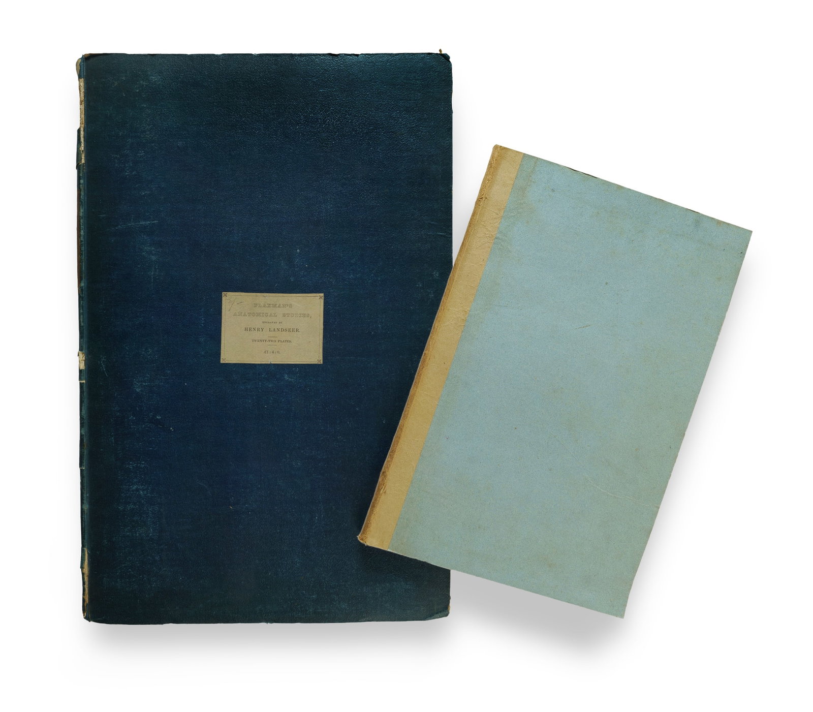 Two Volumes on Anatomical Art: John Brisbane (1769) and William Robertson ed. (1833 - with engraving: Two Volumes on Anatomical Art: John Brisbane (1769) and William Robertson ed. (1833 - with engraving by Henry Landseer) 1) BRISBANE, John (1720-177?), 'The Anatomy of Painting or a Short and Easy Intr