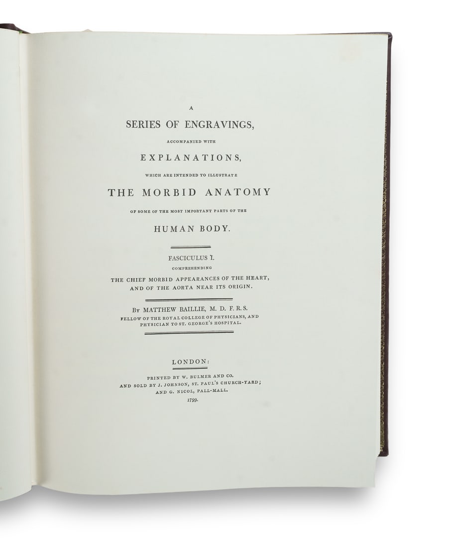 Facsimile Edition of Matthew Baillie's 'Morbid Anatomy', ltd 4/520.: Facsimile Edition of Matthew Baillie's 'Morbid Anatomy', ltd 4/520. BAILLIE, Matthew (1761-1823) 'A Series of Engravings Accompanied with Explanations which are intended to Illustrate the Morbid Anato